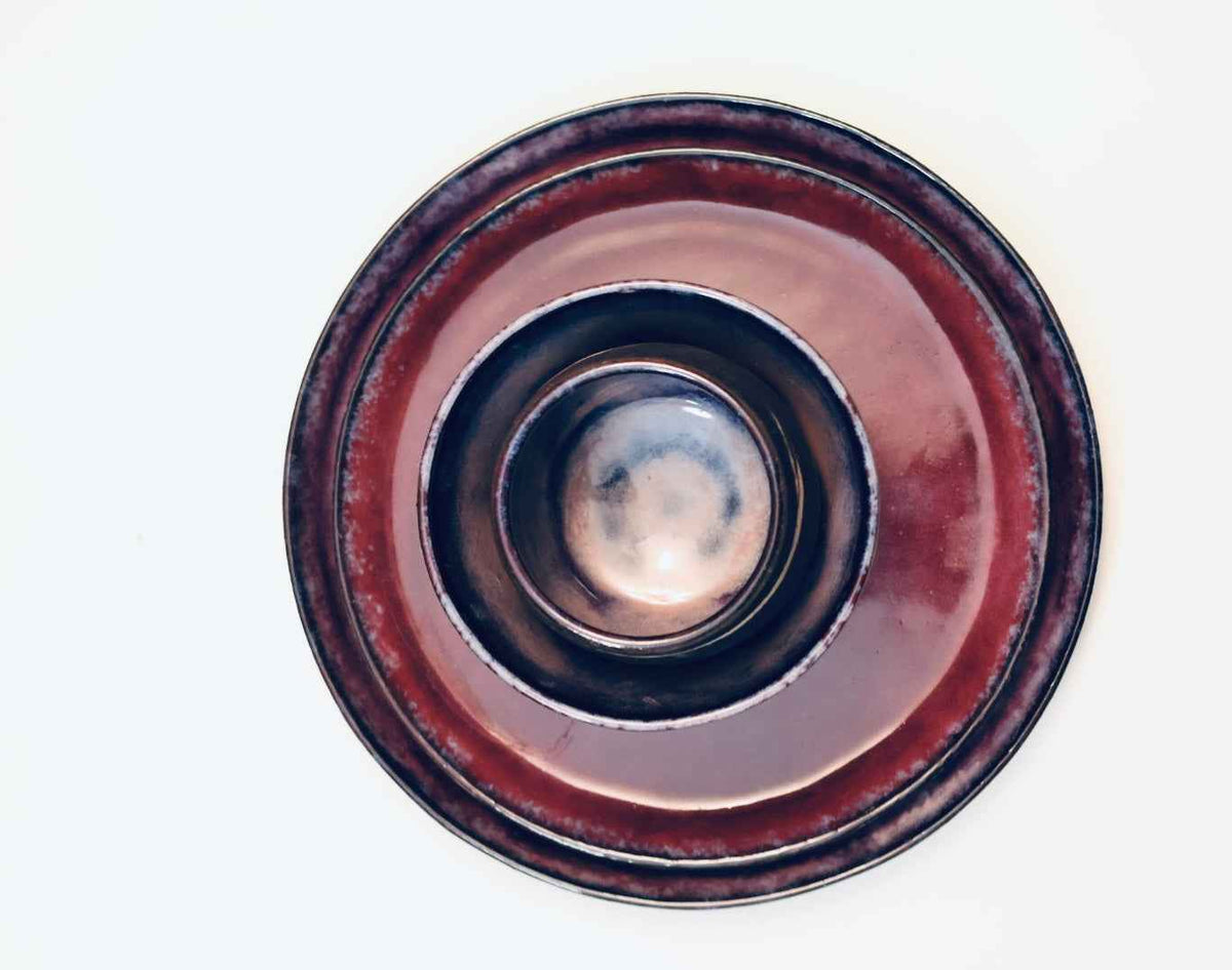 Umi Sets: 2 Plates, Bowl, Nerikomi Tea Cup