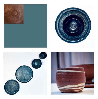 Umi Sets: 2 Plates, Bowl, Nerikomi Tea Cup