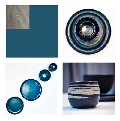 Umi Sets: 2 Plates, Bowl, Nerikomi Tea Cup