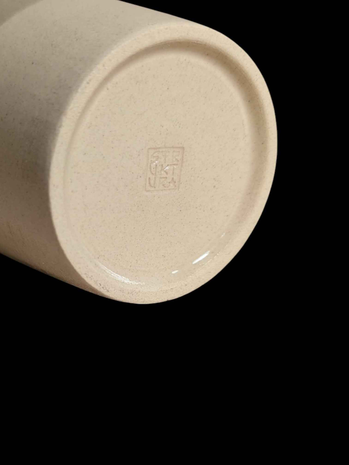Handleless mug with cloud motif (mishima)