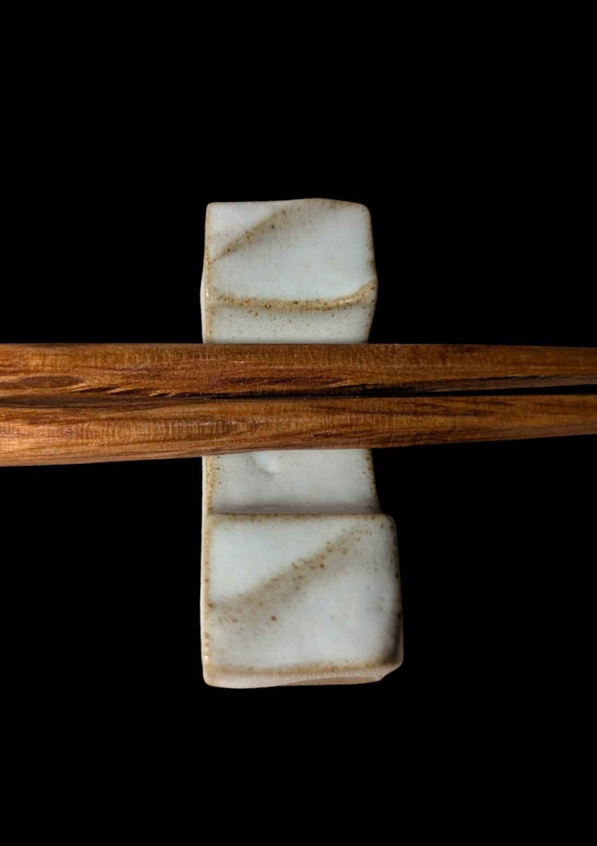 Set of two small bowls with chopstick rests. Kobachi + Hashioki
