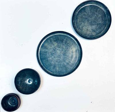 Umi Sets: 2 Plates, Bowl, Nerikomi Tea Cup