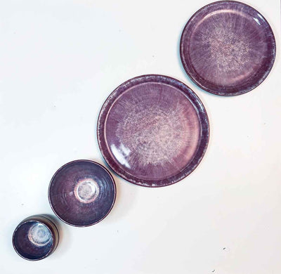 Umi Sets: 2 Plates, Bowl, Nerikomi Tea Cup