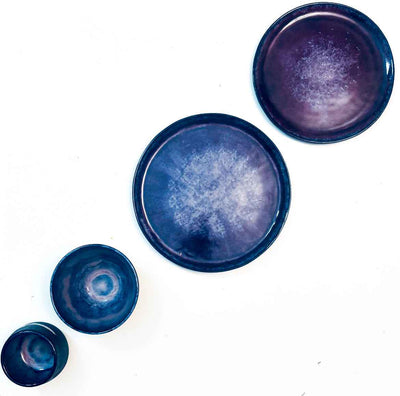 Umi Sets: 2 Plates, Bowl, Nerikomi Tea Cup