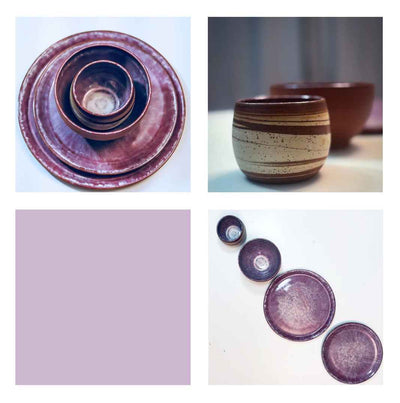 Umi Sets: 2 Plates, Bowl, Nerikomi Tea Cup