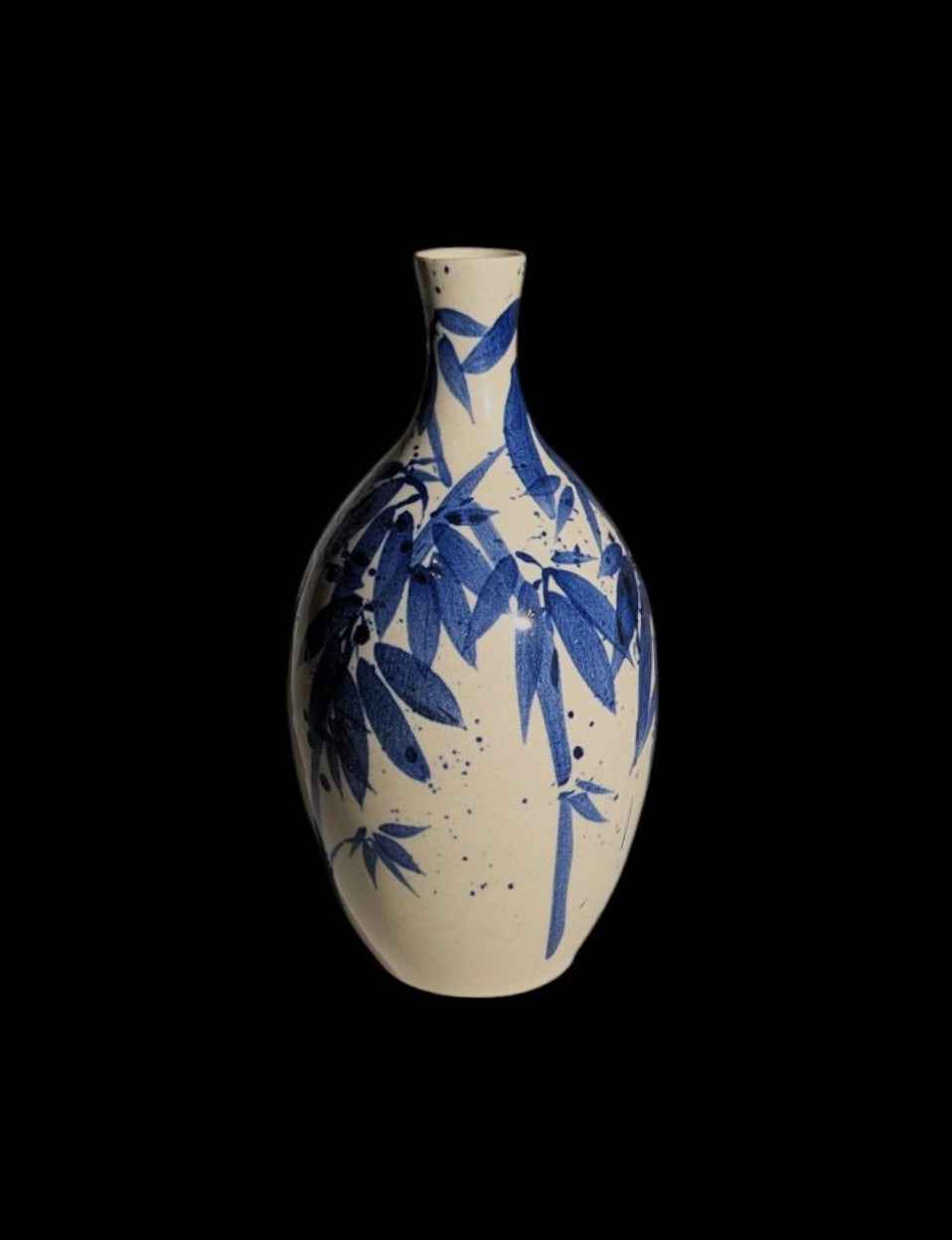 Small vase with bamboo motif