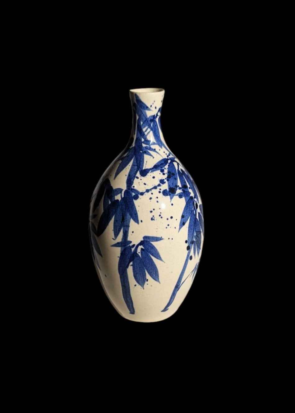 Small vase with bamboo motif