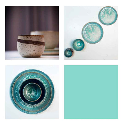 Umi Sets: 2 Plates, Bowl, Nerikomi Tea Cup
