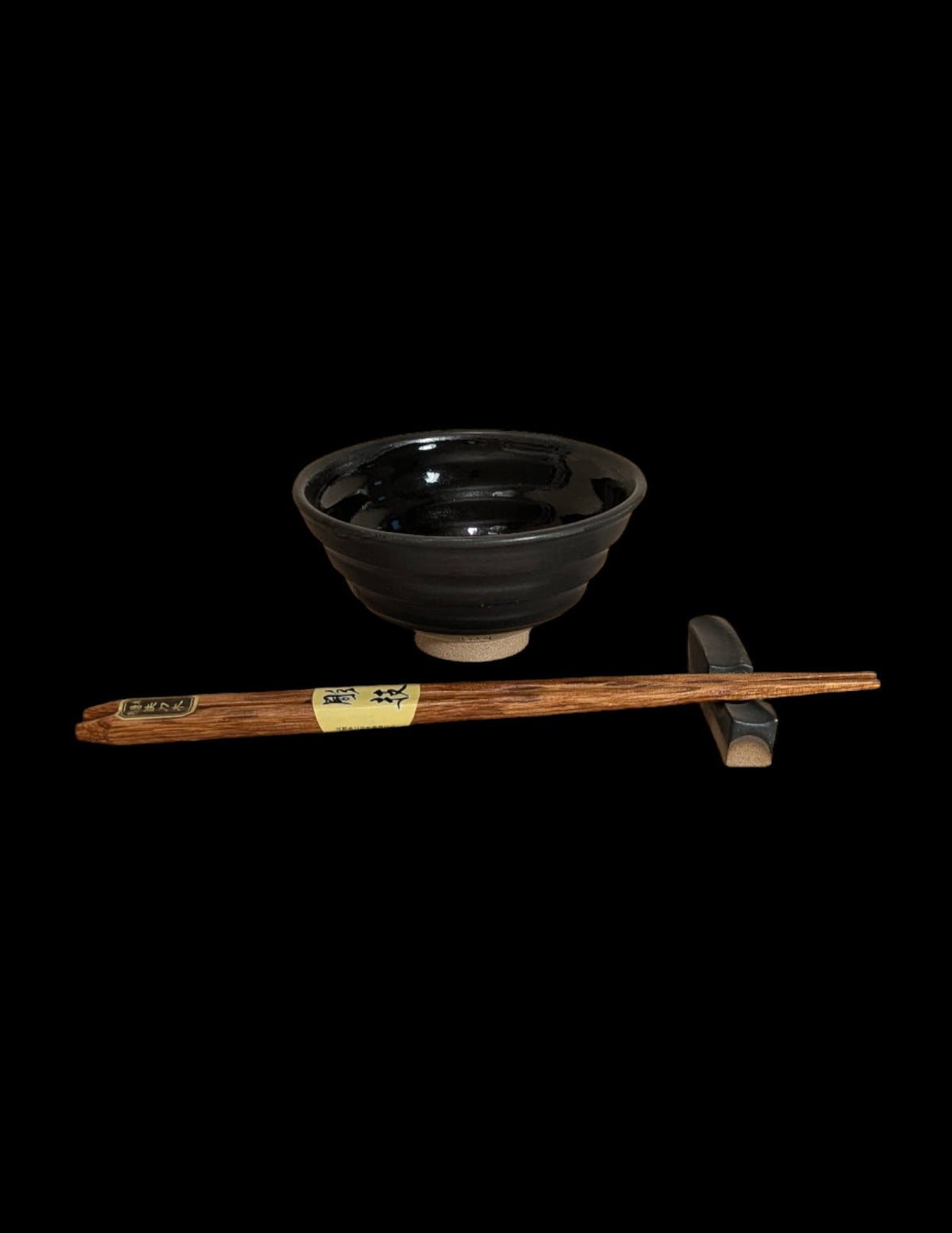 Rice Bowl with Chopstick Rest. Donburi + Hashioki - Alike Pottery Studio