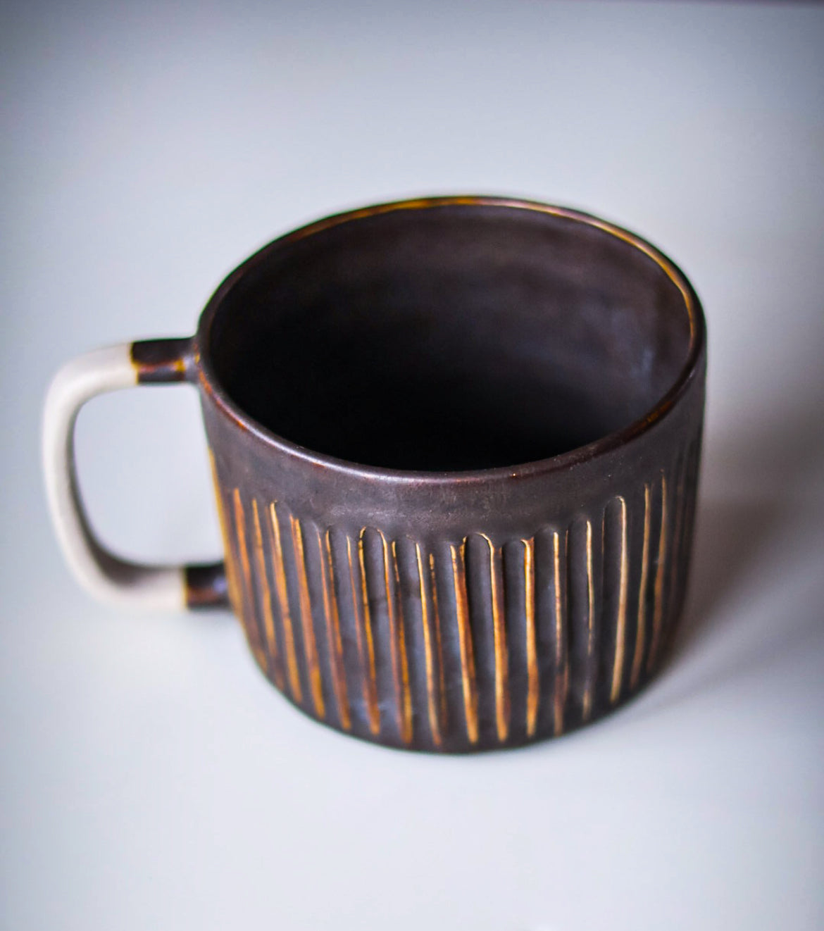 Kubki z ryflowaniem Takachiho i Aoshima (250-500ml) - Alike Pottery Studio